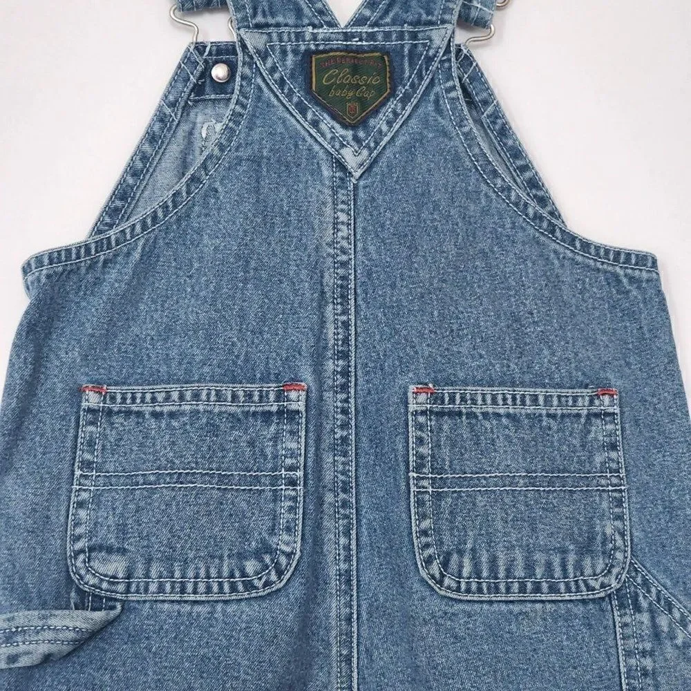 VINTAGE CLASSIC GAP Denim Jean Shortalls‎ 6 -12Mths Bib Overalls THE PERFECT FIT